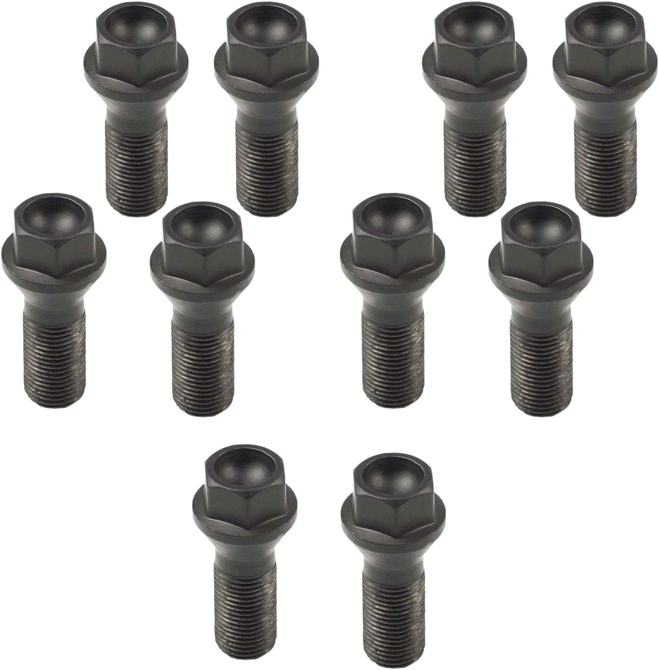 M-Online 10 Pcs Wheel Lug Bolt Bolts M14X1.25 Fit for BMW X3 X5 E70 F30 F20 F25 36136781151
