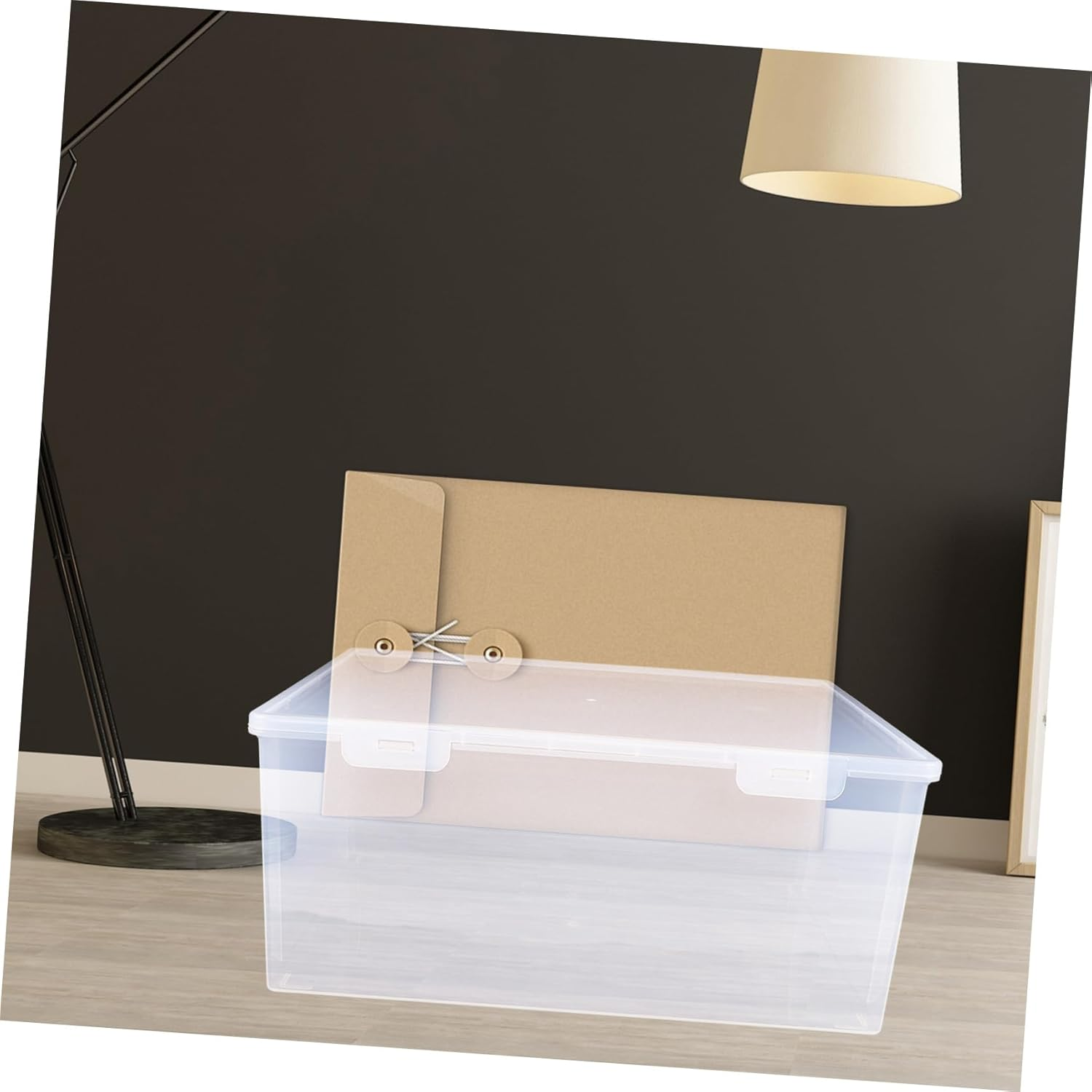 OFFSCH Desk Organizer Storage Box A4 File Paper Storage Case Portable Design for Office image number 1