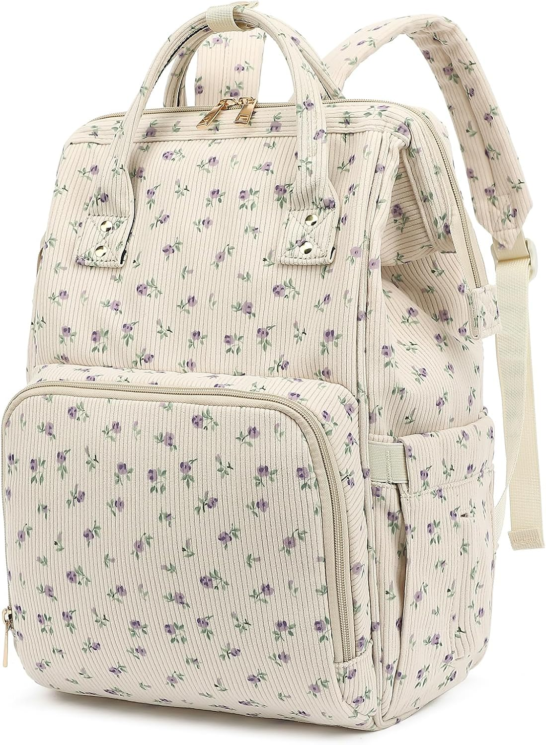 Corduroy Diaper Bag Backpack for Baby Girls Boys, Women Large Nappy Bags for Mom