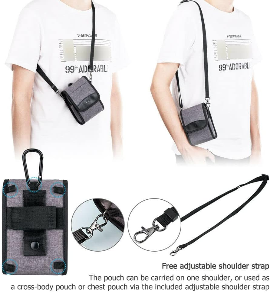 Compact Camera Pouch Case Bag for Sony ZV-1F ZV-1 ZV1 II RX100VII RX100VI RX100VA RX100V RX100IV III II Canon G7X III II G9X II SX740 SX730 SX620 SX610 Olympus TG-7 TG-6 TG-5 GR Iiix GRIII GR3 HDF - Gray image number 4