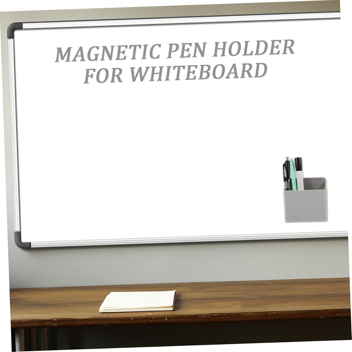 OFFSCH 2Pcs Magnetic Pen Holder for Desk Whiteboard Refrigerator Office Accessories image number 6