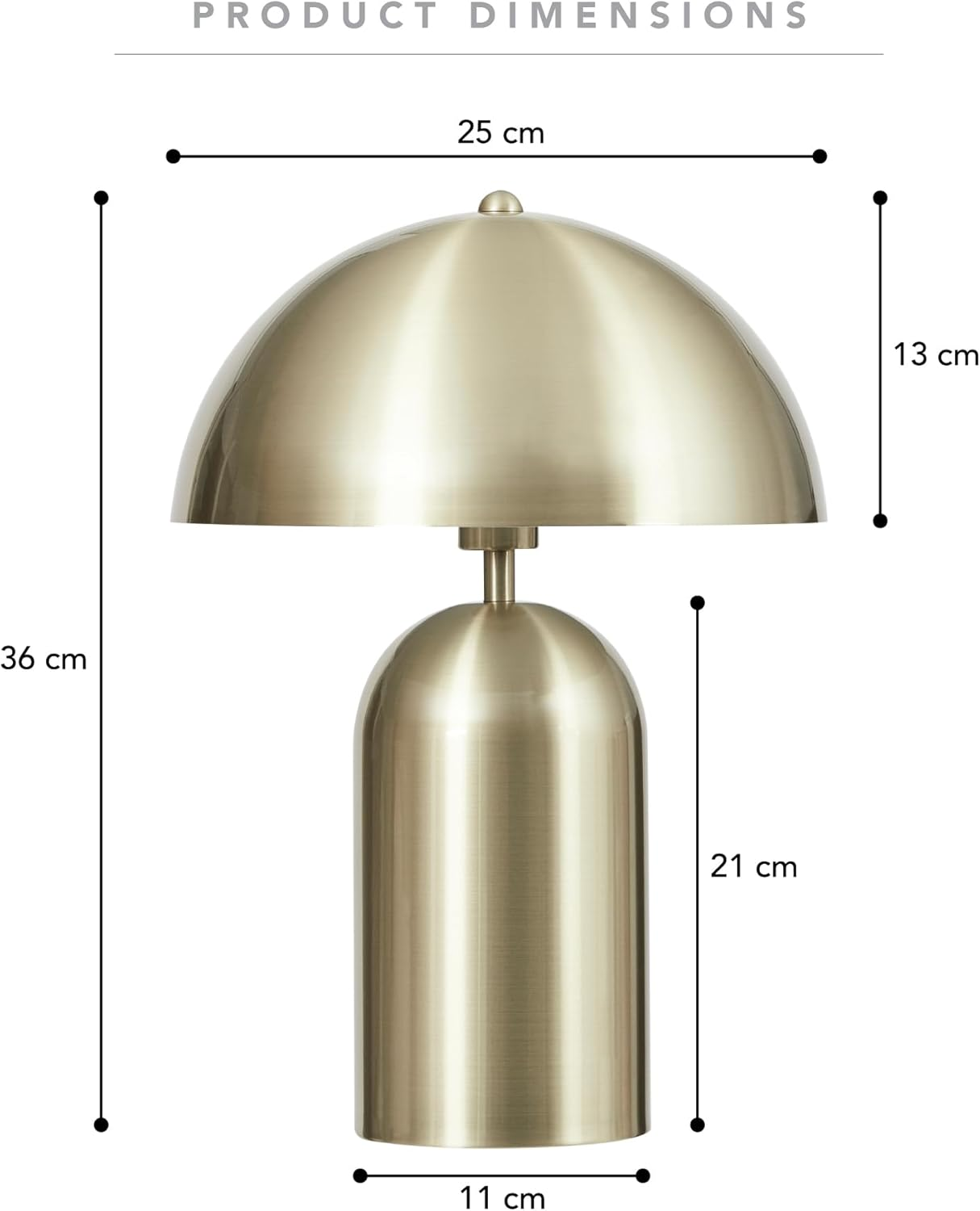 Cooper & Co. Mushroom 36Cm Table Lamp Gold image number 3