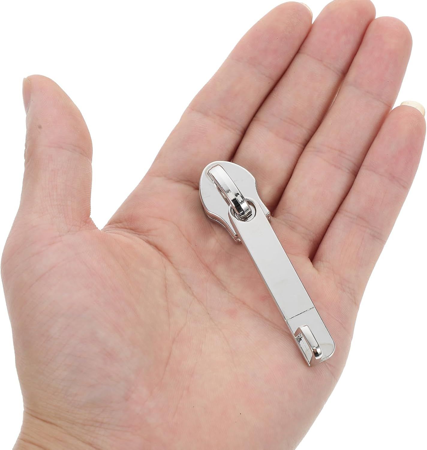 HOLIDYOYO Double Layer Metal Zipper Slider Replacement with Lock Hole for Luggage Repair, Smooth Pull Tab for Suitcase and Travel Gear DIY 4Pcs image number 3