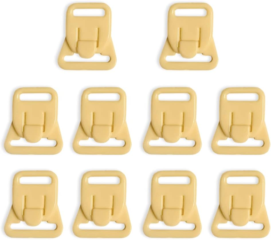 Nursing Bra Clips 5/8" Black Two Part Clip Plastic Fasteners Nursing Clips Maternity Bra Clips 10 in a Pack