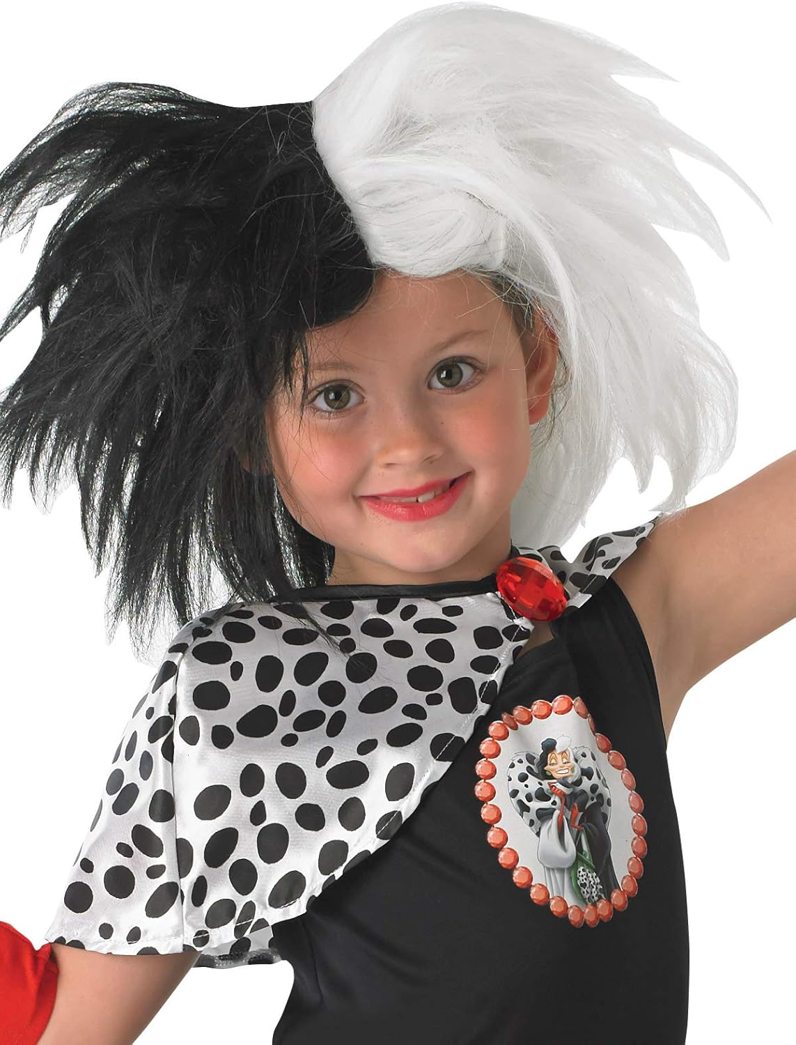 Official Licensed Disney Girls Cruella De Ville Villain Book Day Week Halloween Fancy Dress Costume Outfit Age 3-10 Years image number 3