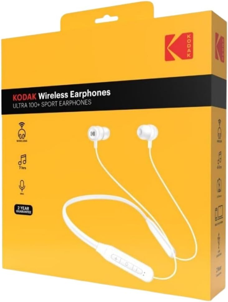 Levitantes Wireless Sports Headphones White Bluetooth Connection Powerful Sound Ergonomic Design Ideal for Training and Listening to Music