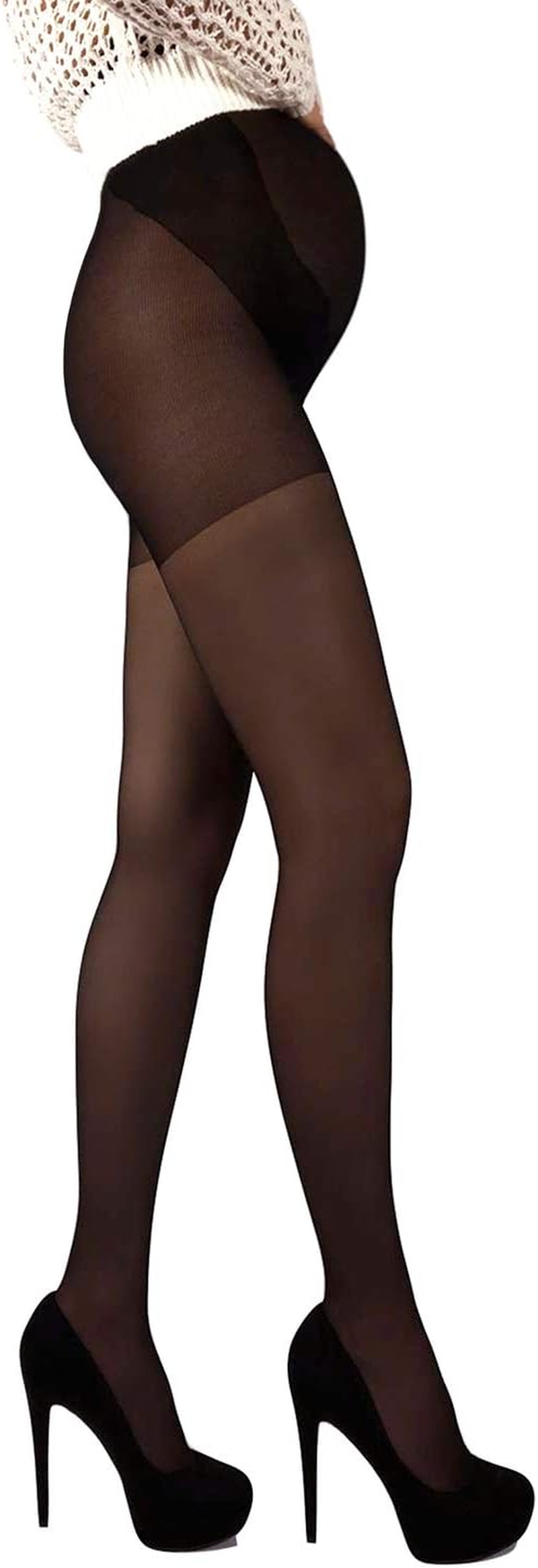 THIGH HIGH Sheer Lace Top Silicone Stockings Nylon Hosiery 20 Den S - XL