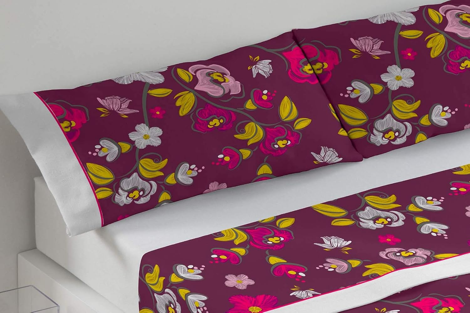 BURRITO BLANCO TR4679 12 0901B Bed Linen Set, Cotton, Red, 38 X 30 X 4 Cm image number 1