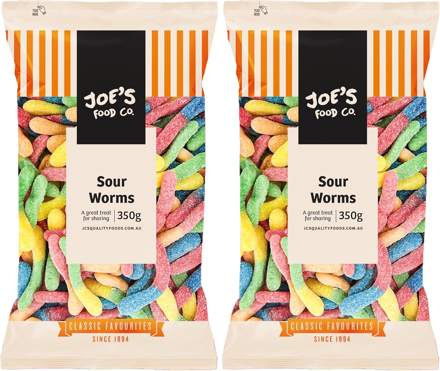 Joe'S Food Co. Sour Worms 350G