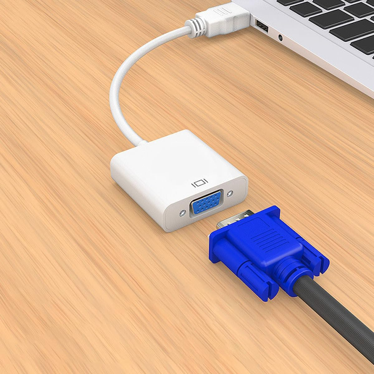 STEXX HDMI Male to VGA Female Video Adapter Cable Converter Chipset (White) image number 4