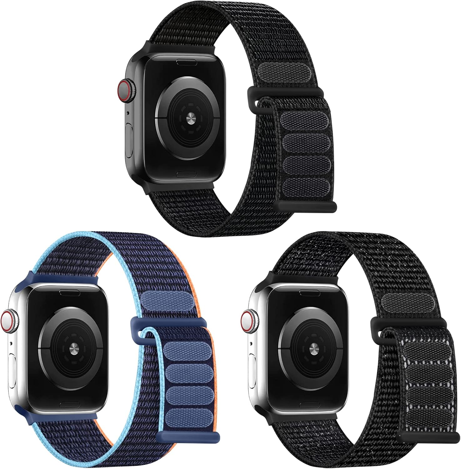 Witzon Solo Loop for Apple Watch Band 42Mm 44Mm 46Mm 45Mm 49Mm 41Mm 40Mm 38Mm Men Women, Soft Adjustable Straps Breathable Nylon Sport Bands for Apple Iwatch Ultra Series 10 9 8 7 6 5 4 3 2 1