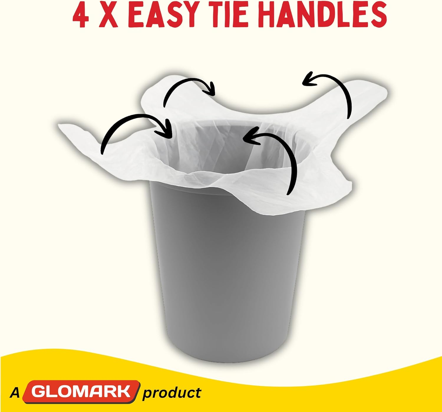 36L Large Kitchen Tidy Bags Bin Liners with Easy Tie Handles, Fits 35L Bins, Leak Proof Extra Strong Garbage Bags, Rubbish Bags for Kitchen Bins, 300 Bags Value Pack image number 5