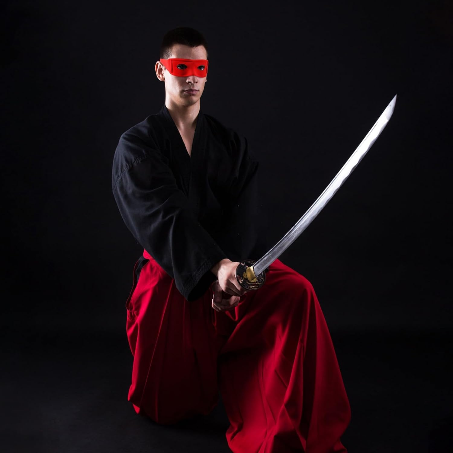 Damaill Halloween Costume Eye Mask Adult Masquerade Hero Mask Cosplay Party Dress up Accessories - Red image number 5