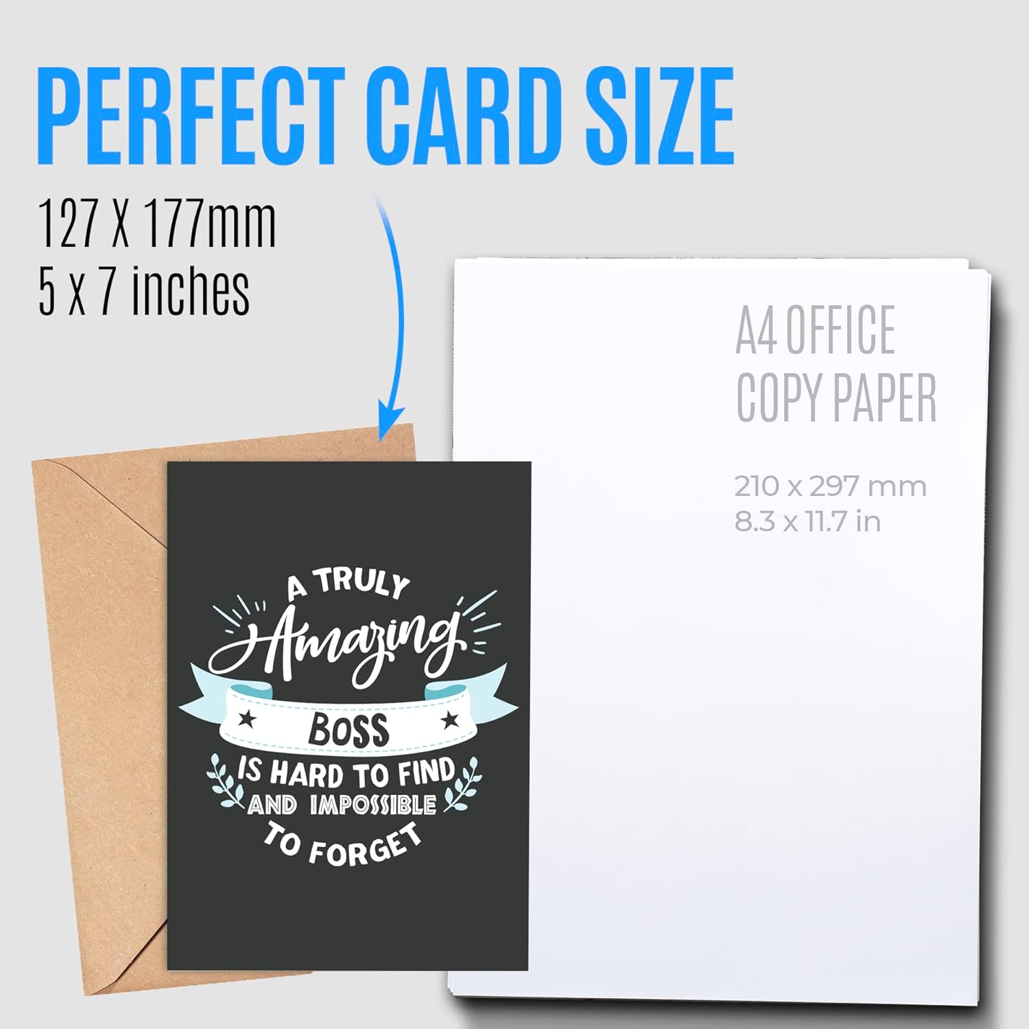 Best Boss Card - Thank You Card for Boss - Boss Day Card for Women, Men - Boss Birthday Card - Boss Appreciation Card - Boss Retirement Card - Farewell Card for Boss - Boss Leaving Card image number 6