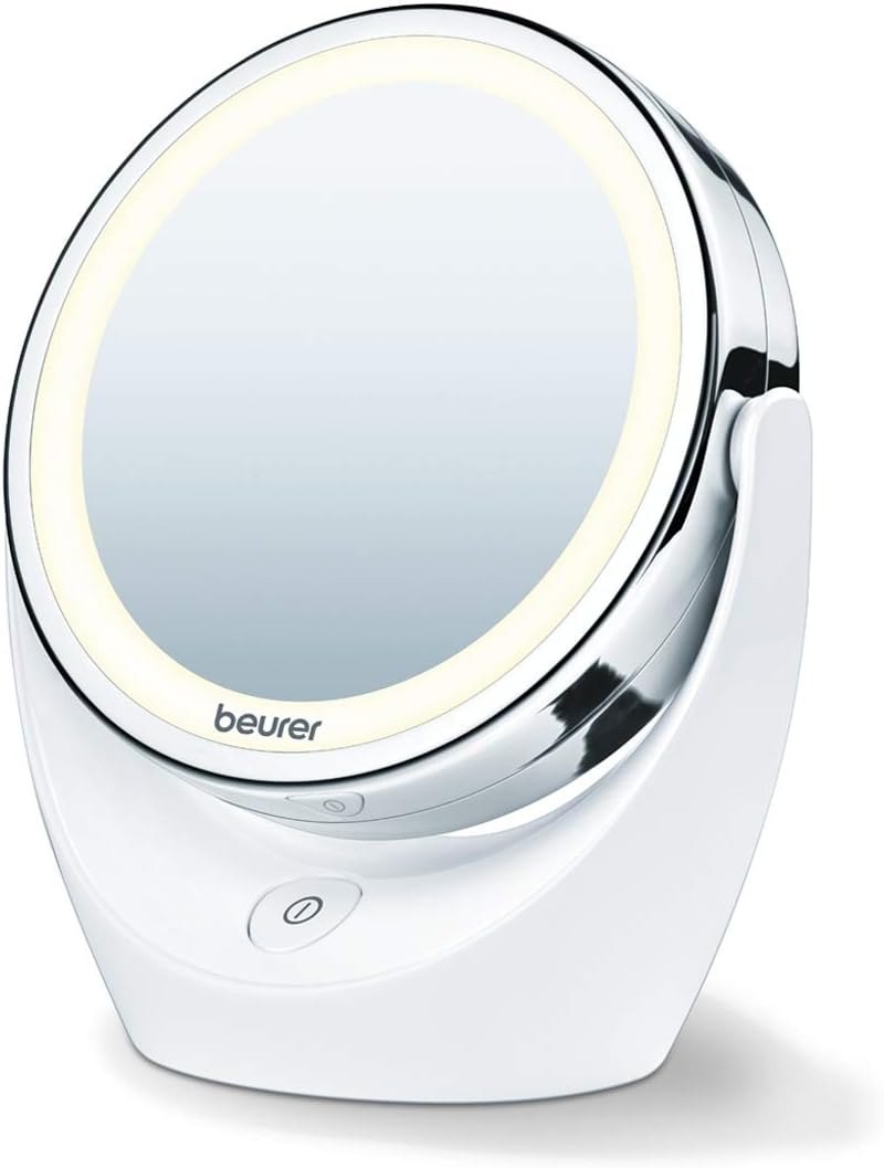 Beurer 5X Magnifying Double Sided Cosmetic Vanity Makeup Mirror Illuminated LED Lights, 360 Degree Swivel Rotation, BS49 image number 5