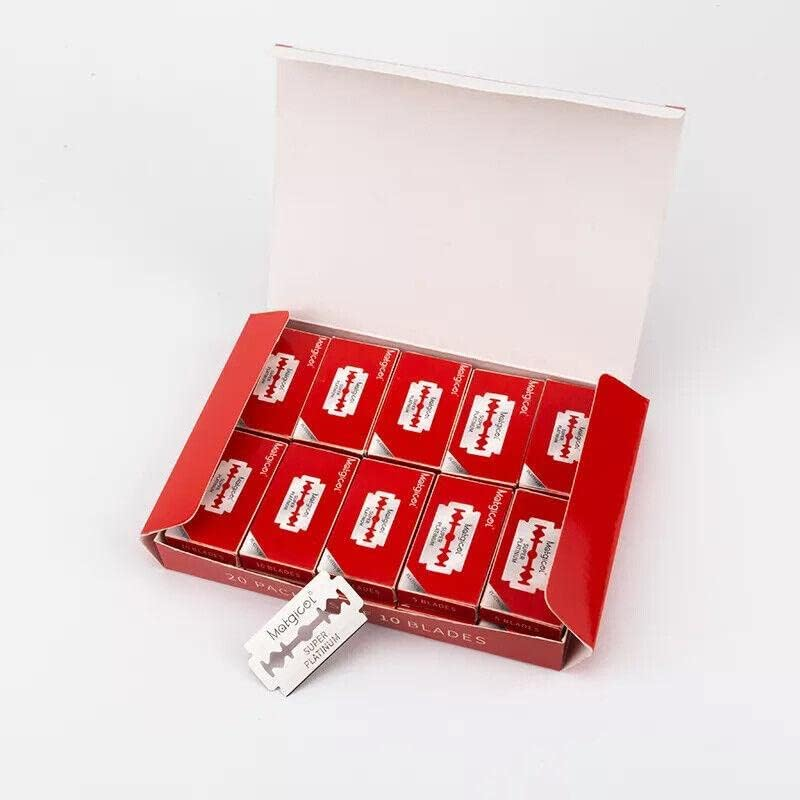 10-200 PCS Super Platinum Ultra Sharp Double Edge Cut Throat Barber Razor Blades- Precision Sharpness for Barbers & Home Shaving - Universal Compatibility image number 5