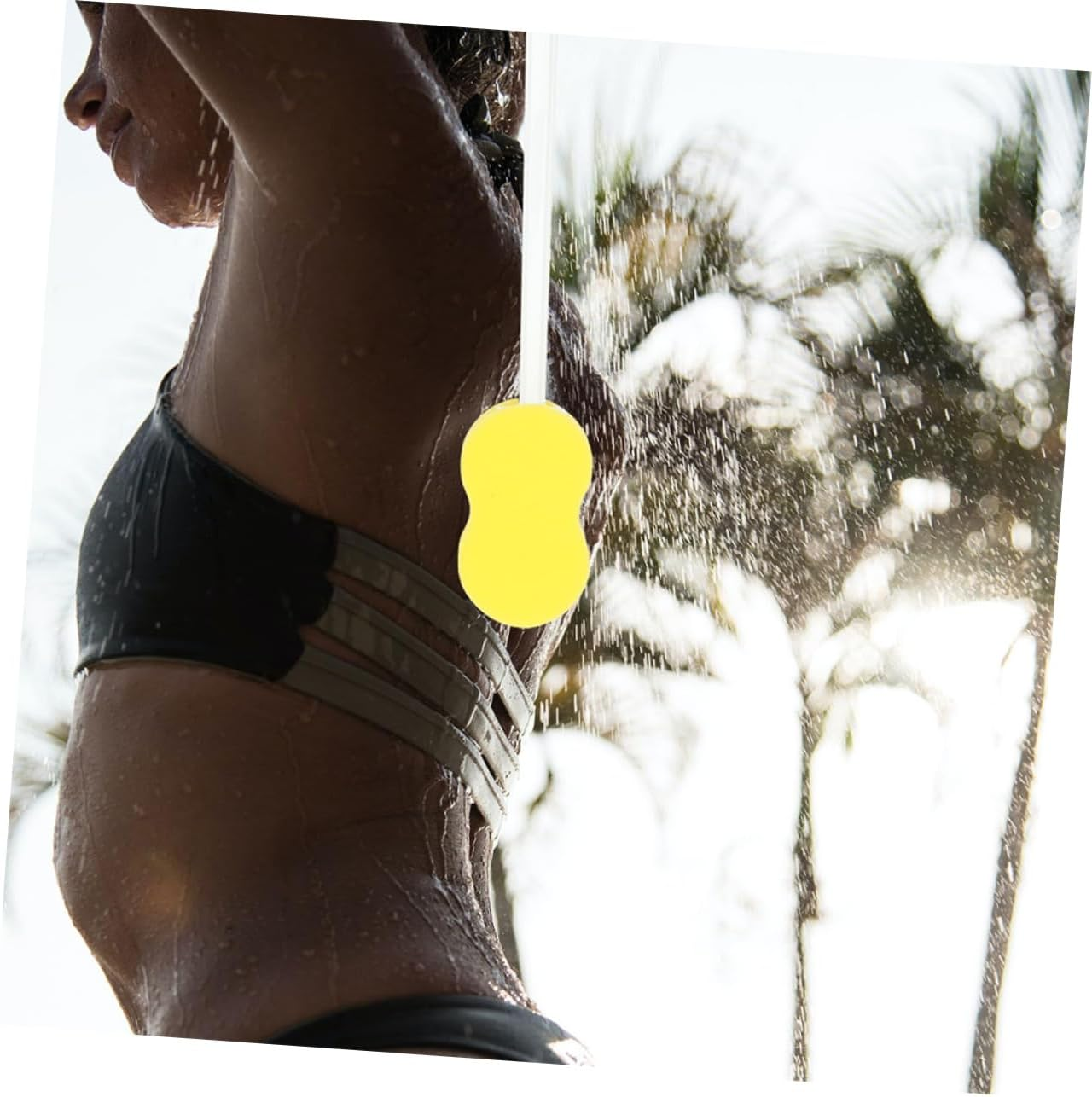 FRCOLOR 2Pcs Long Handled Bath Sponge Exfoliating Shower Back Scrubber Brush Lightweight Body Wash Tool for Hard to Reach Areas Durable Comfortable Grip Design image number 4