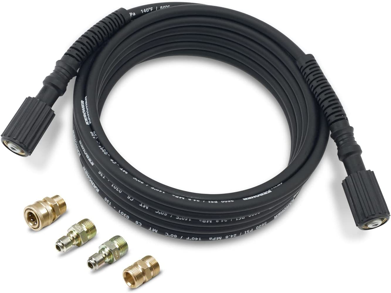K&auml;rcher - 25' High Pressure Replacement/Extension Hose for Pressure Washers - 3600 PSI - Adapters Included - Quick Connect/M22 image number 1