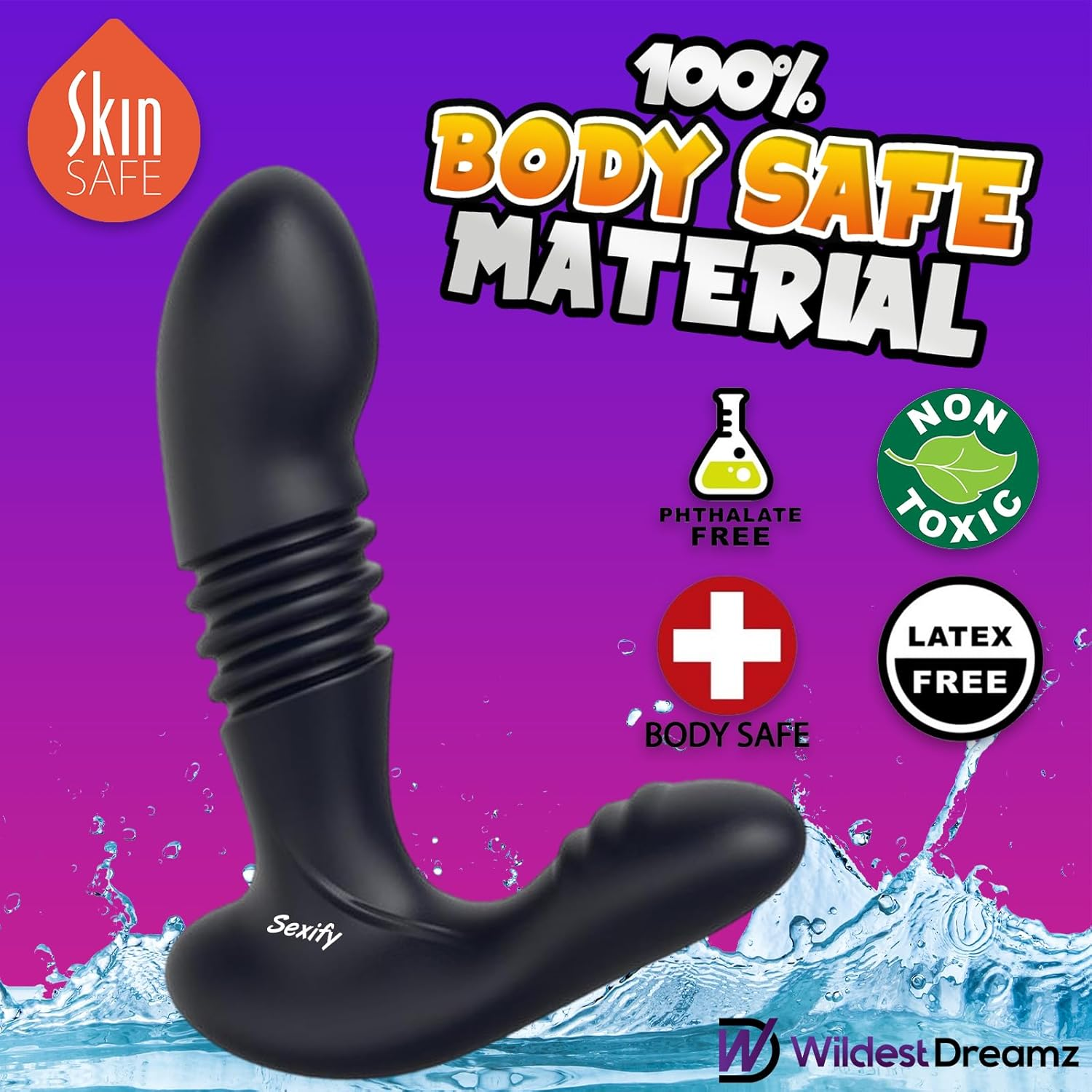 Thrusting Anal Vibrator Prostate Massager - Anal Toy Butt Plug with 3 Thrust & 12 Vibration Modes, Remote Control Anal Male P Spot Prostate Massager Dildo for G-Spot Men Waterproof Adult Sex Toy image number 6