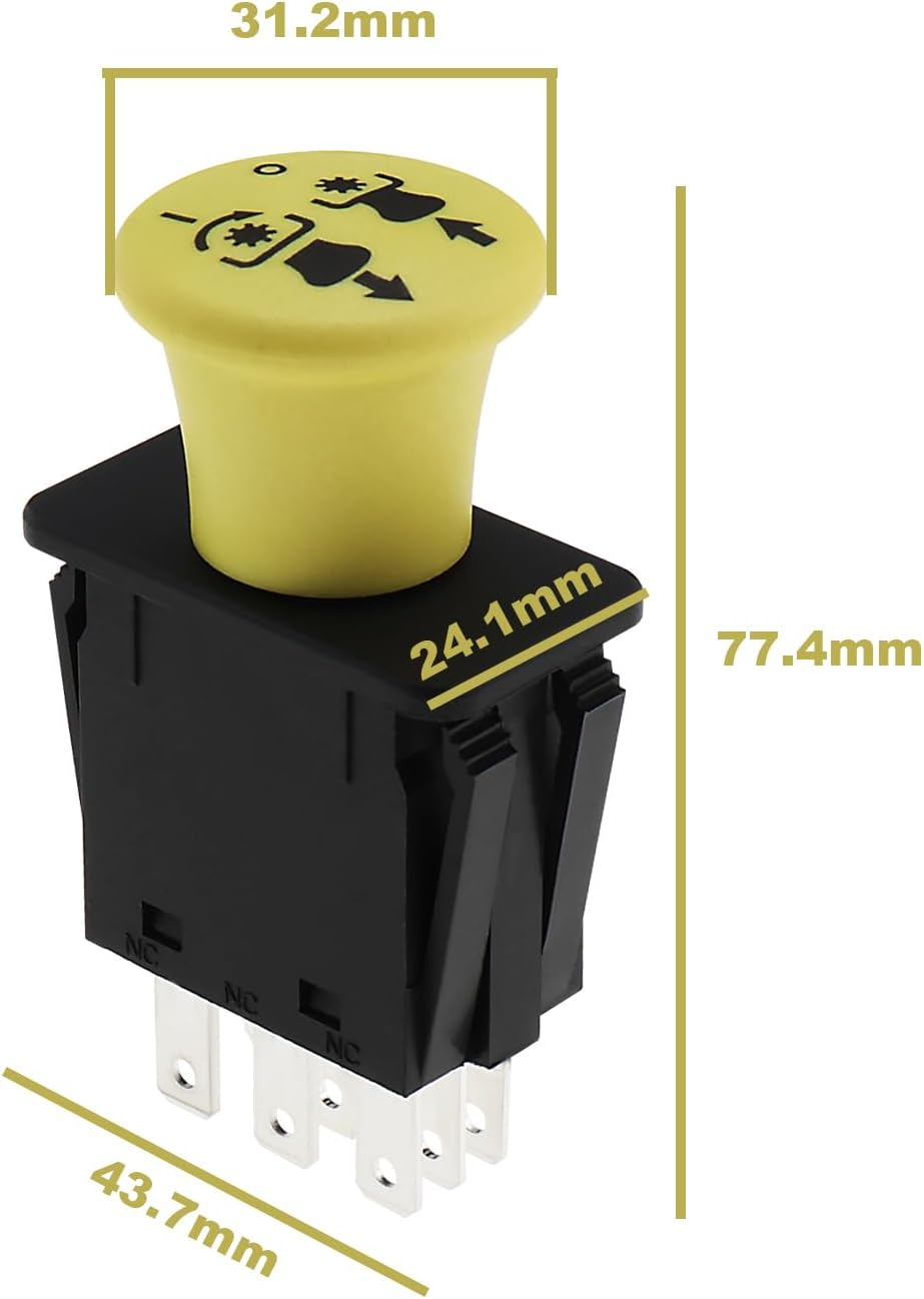 VGOL 1PC PTO Switch Compatible with John Deere L120 L130 D140 D150 D155 Compatible with L2048 L2548 Scotts Lawn Tractors 430-559 77.4X43.7X24.1Mm image number 1