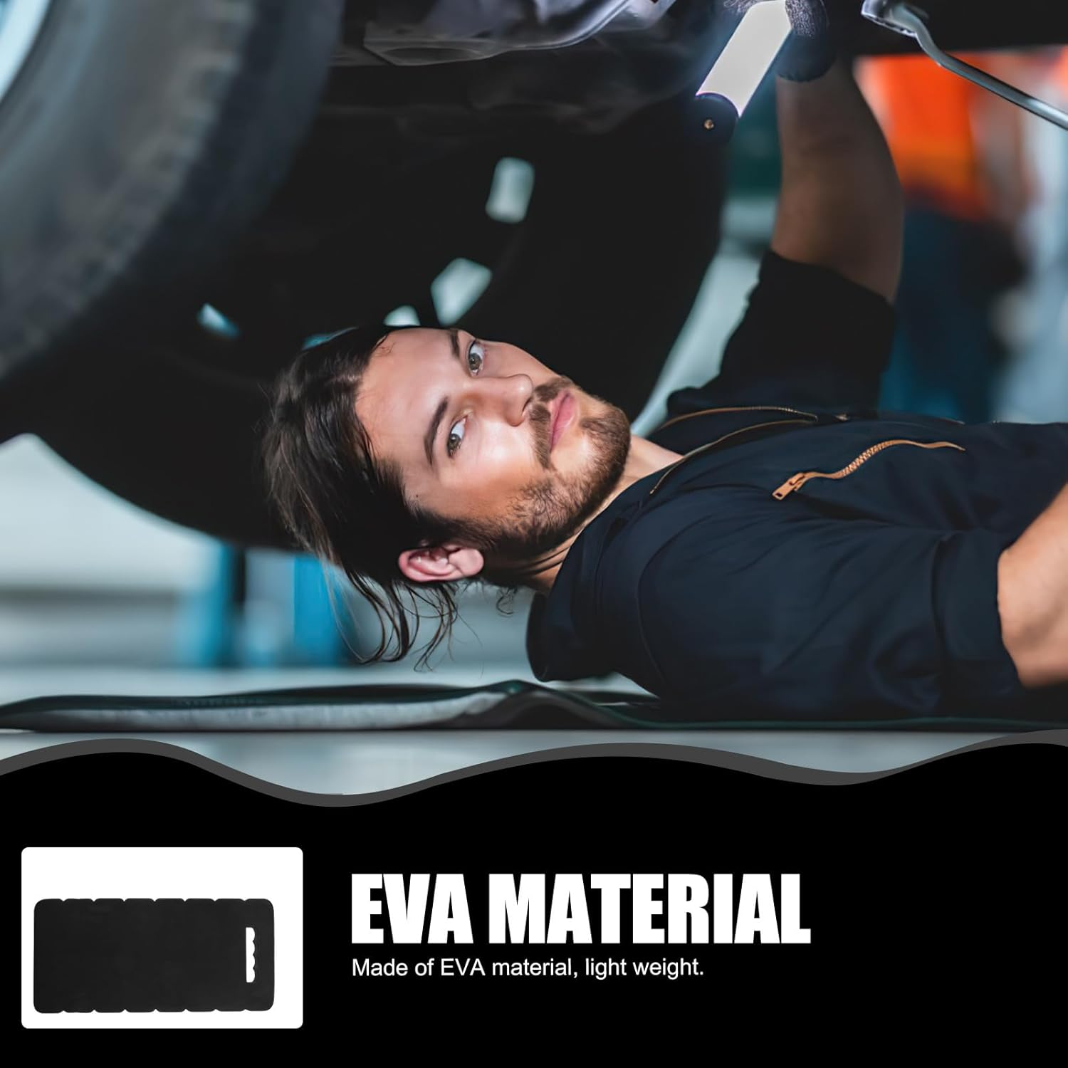 VICASKY Garden Kneeling Pad EVA Foam 45X21X2.5Cm Extra Thick Black Cushion for Gardening and Lawn Care Protective Kneeler Mat Suitable for Outdoor Work and Planting Tasks image number 6