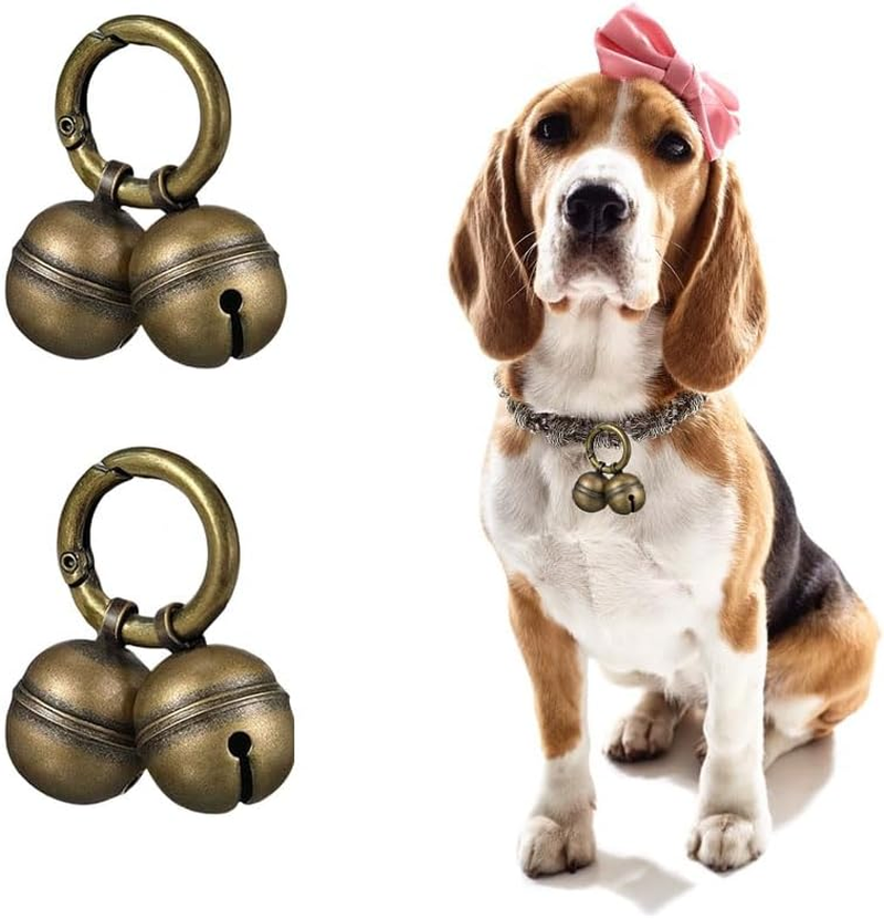 4 Pcs Cat Dog Collar Copper Bells Brass for Pet Tracking,4 Extra Loud Dog and Cat Bells,Copper Bells with Quick Clips, Other, Other, Other image number 4