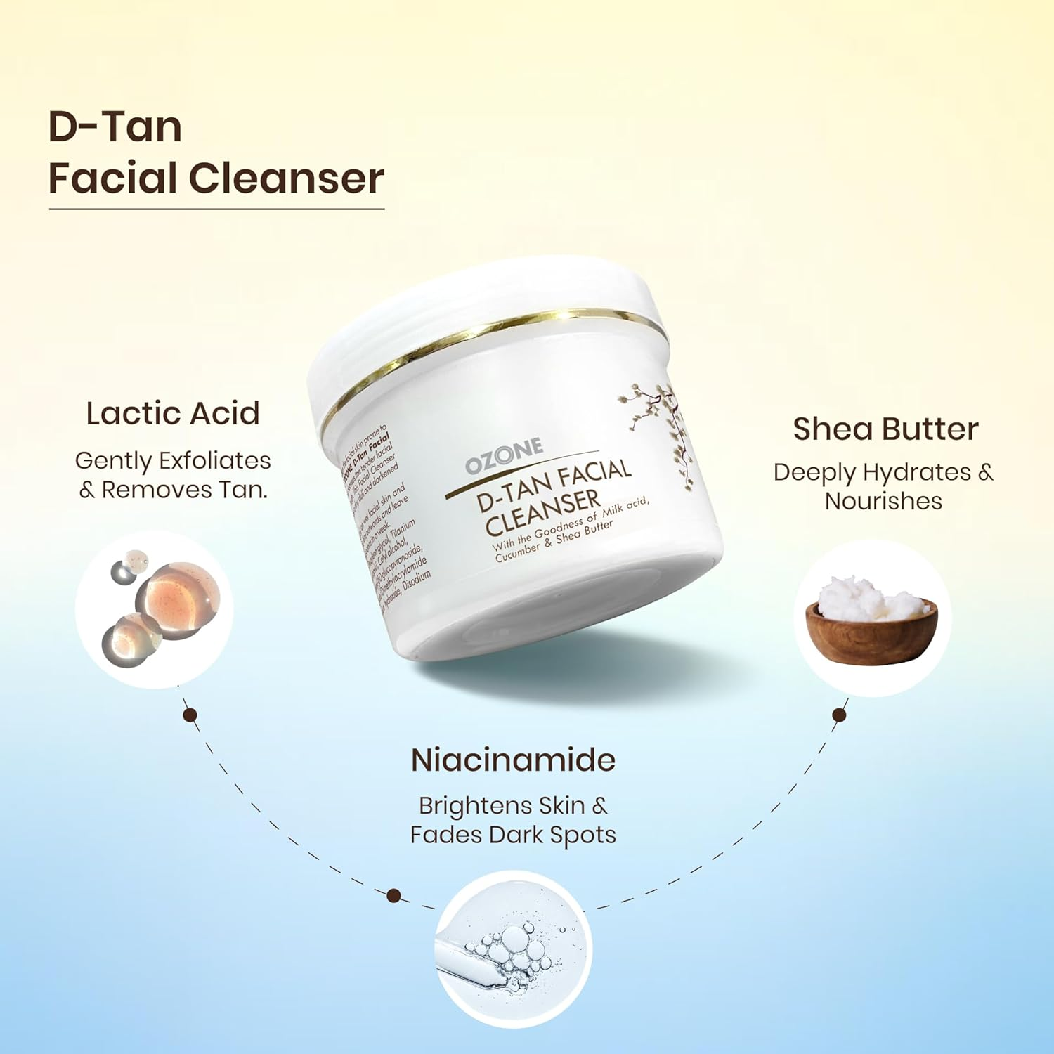 OZONE D Tan Trio (D Tan Cleanser 250G + D Tan Scrub 100G + D Tan Face Pack 100G) (3 Items in the Set) image number 6