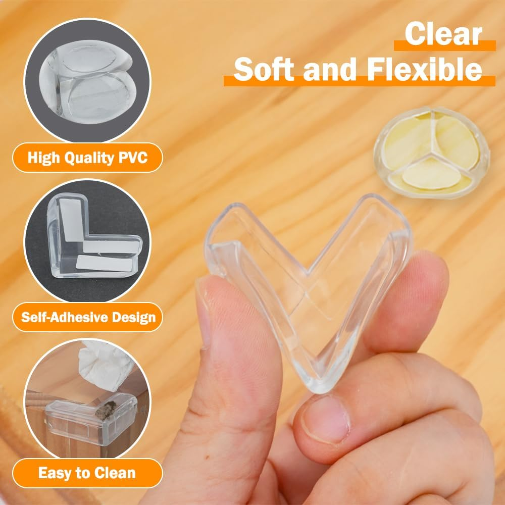 36 Pcs Table Corner Protectors,Clear Proofing Corner Guard, Desks & Furniture Edge Protectors for Sharp Cabinet Cover image number 5