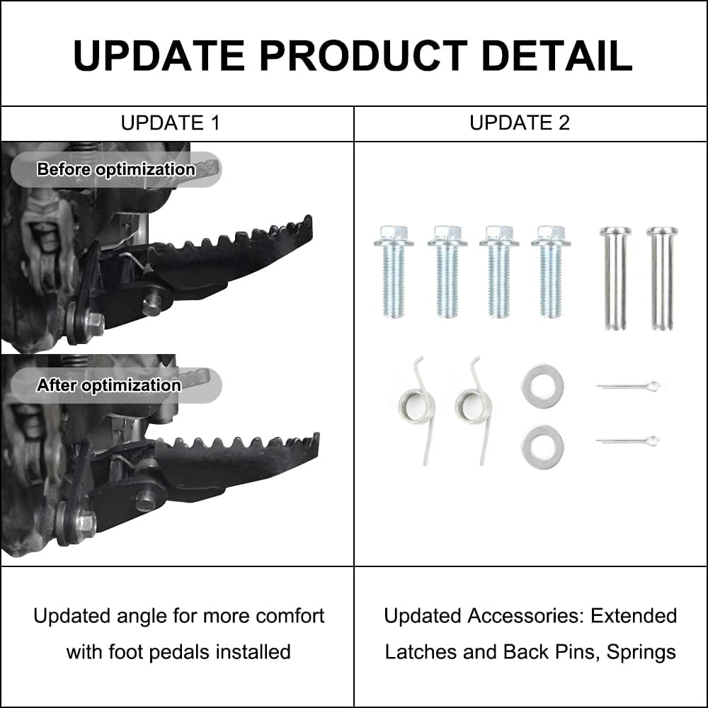 Xitomer Fit for 2025 DR650 Footpeg Lowering Mounts 2''(50Mm) Fit for DR650 1996-2024 Foot Peg and Control Lowering Kit (Matte Black) image number 3