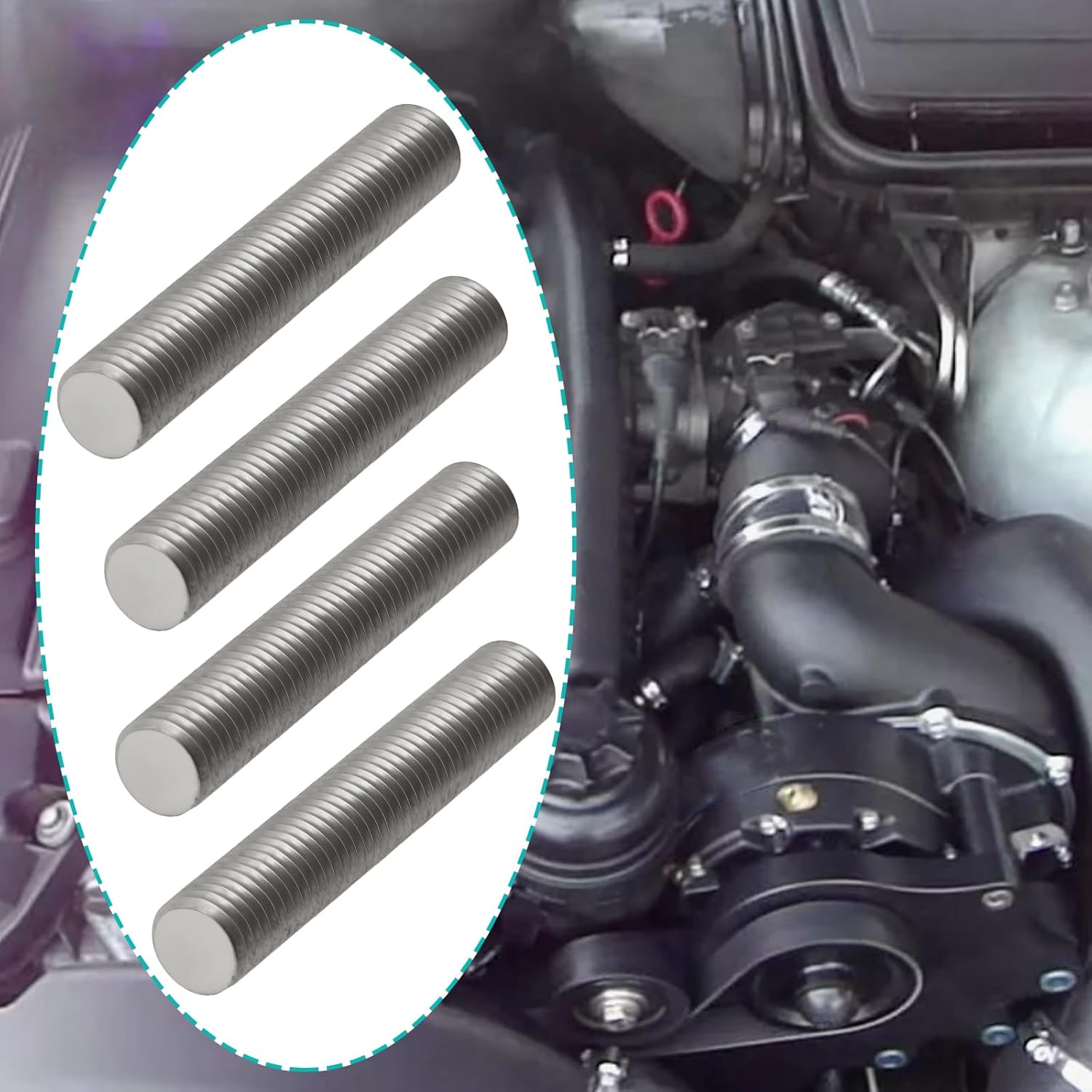 AS Axis Spindleon 8Pcs M7X1.0Mm Exhaust Manifold Threaded Studs Stainless Steel Compatible with BMW M50 M52 M54 (42Mm Long) image number 5
