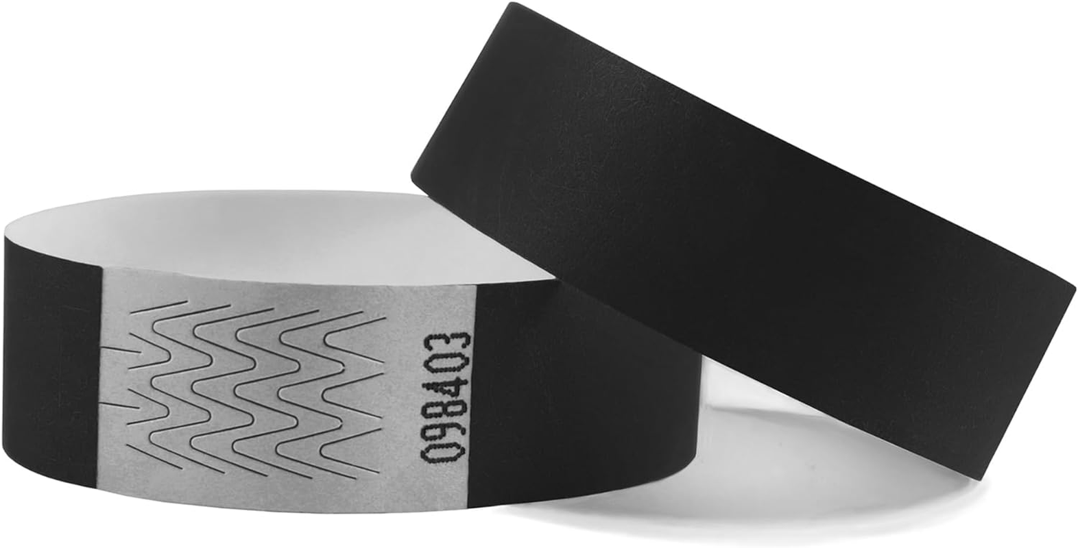 500 Black Tyvek Wristbands 19Mm with Tape Closure Waterproof ID Bands Age Proof Security for Events image number 1