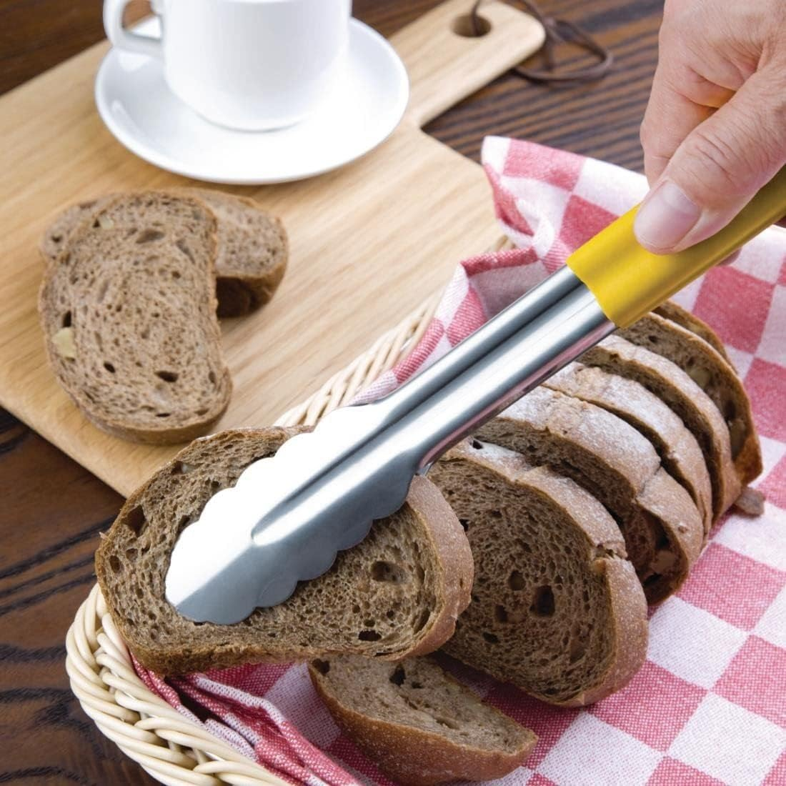 Hygiplas Colour Coded Serving Tong, 300 Mm Size, Yellow image number 1