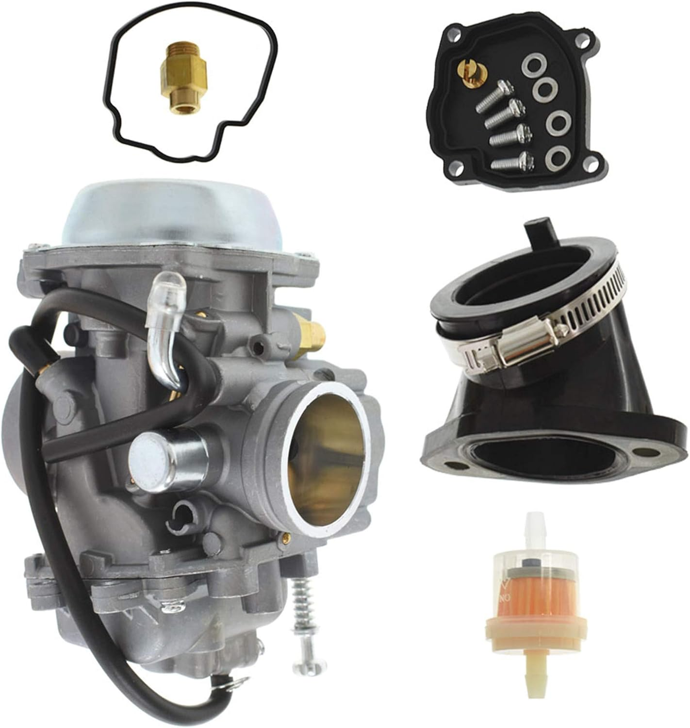 ALL-CARB Carburetor with Intake Boot Replacement for Polaris Hawkeye 300 400 Magnum 425 Worker 500 Carb image number 2