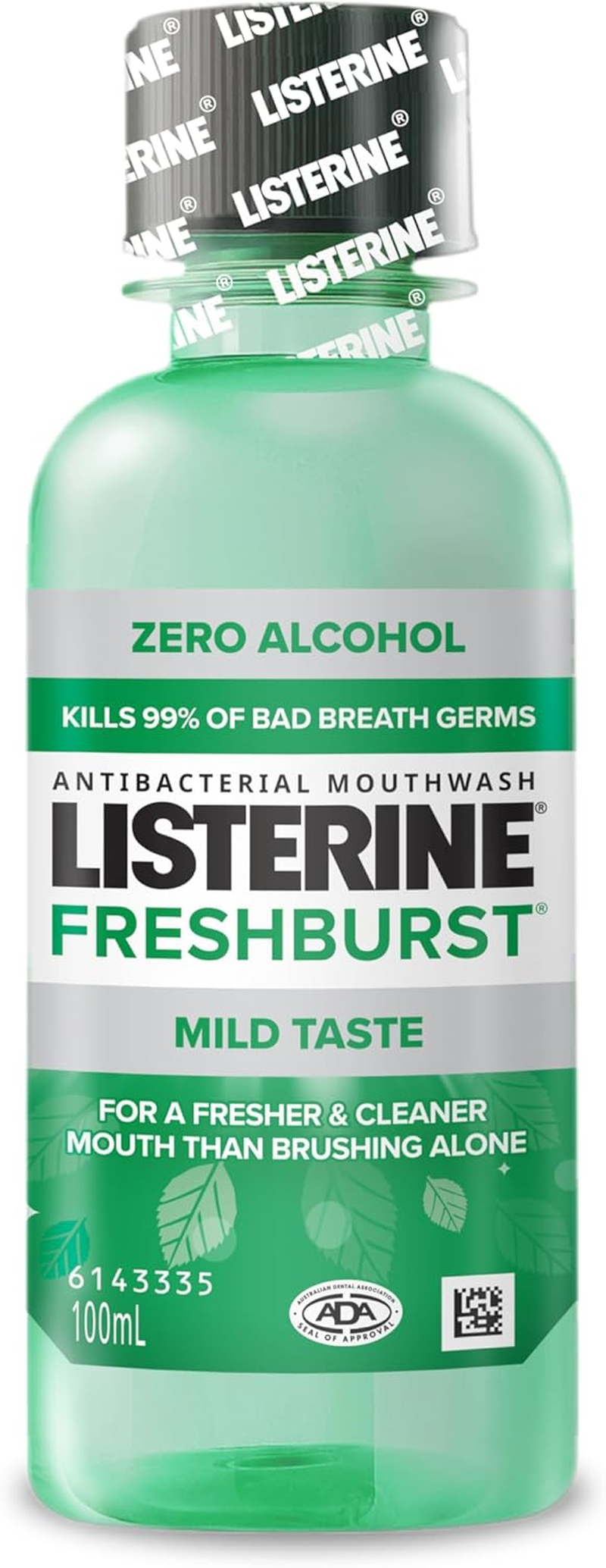 Listerine Freshburst Zero Alcohol Mouthwash 100 Ml (Pack of 2) image number 1