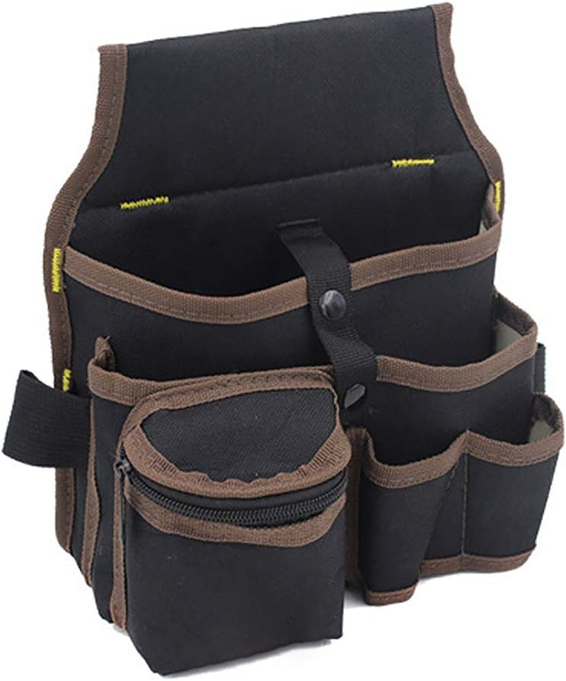 Electrician Waist Pack Tool Belt Pouch Builders Bag Belt Storage Tool Bag with 7 Pocket for Garden Electrician Carpenter Plumber Technician and Painter