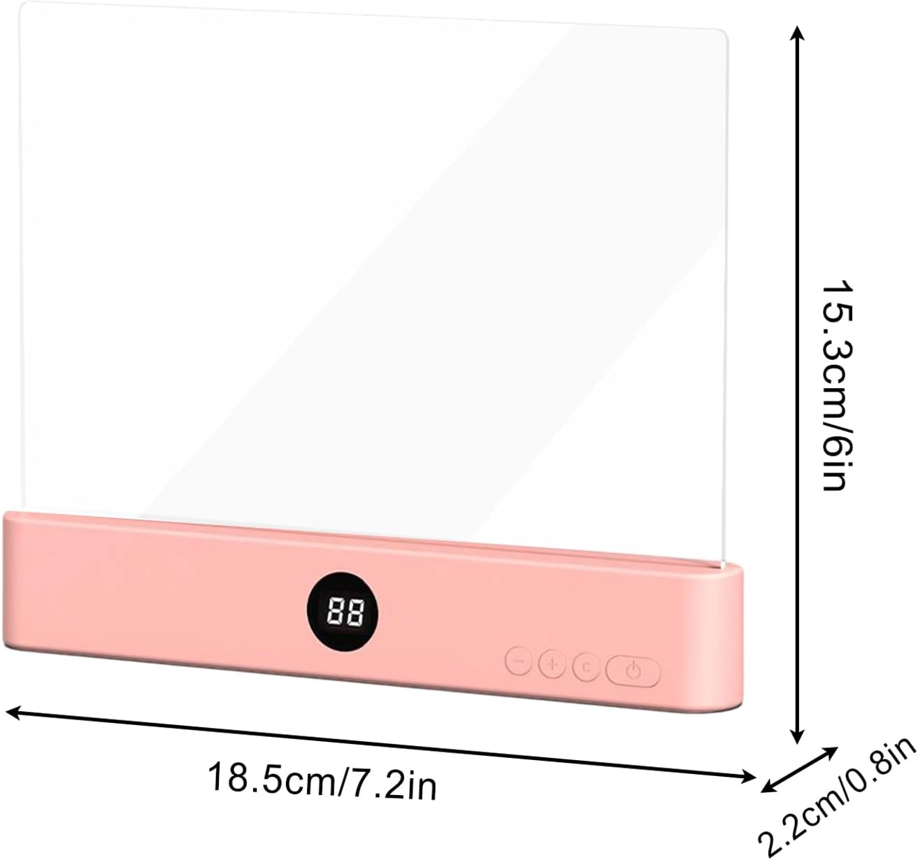 Flat Book Light, Rechargeable Reading Lights for Books in Bed, Book Lights for Reading at Night, Booklight Night Light with 3 Colors & Timer, Eye Protection for Bedroom Dormitory College Library - Pink image number 5