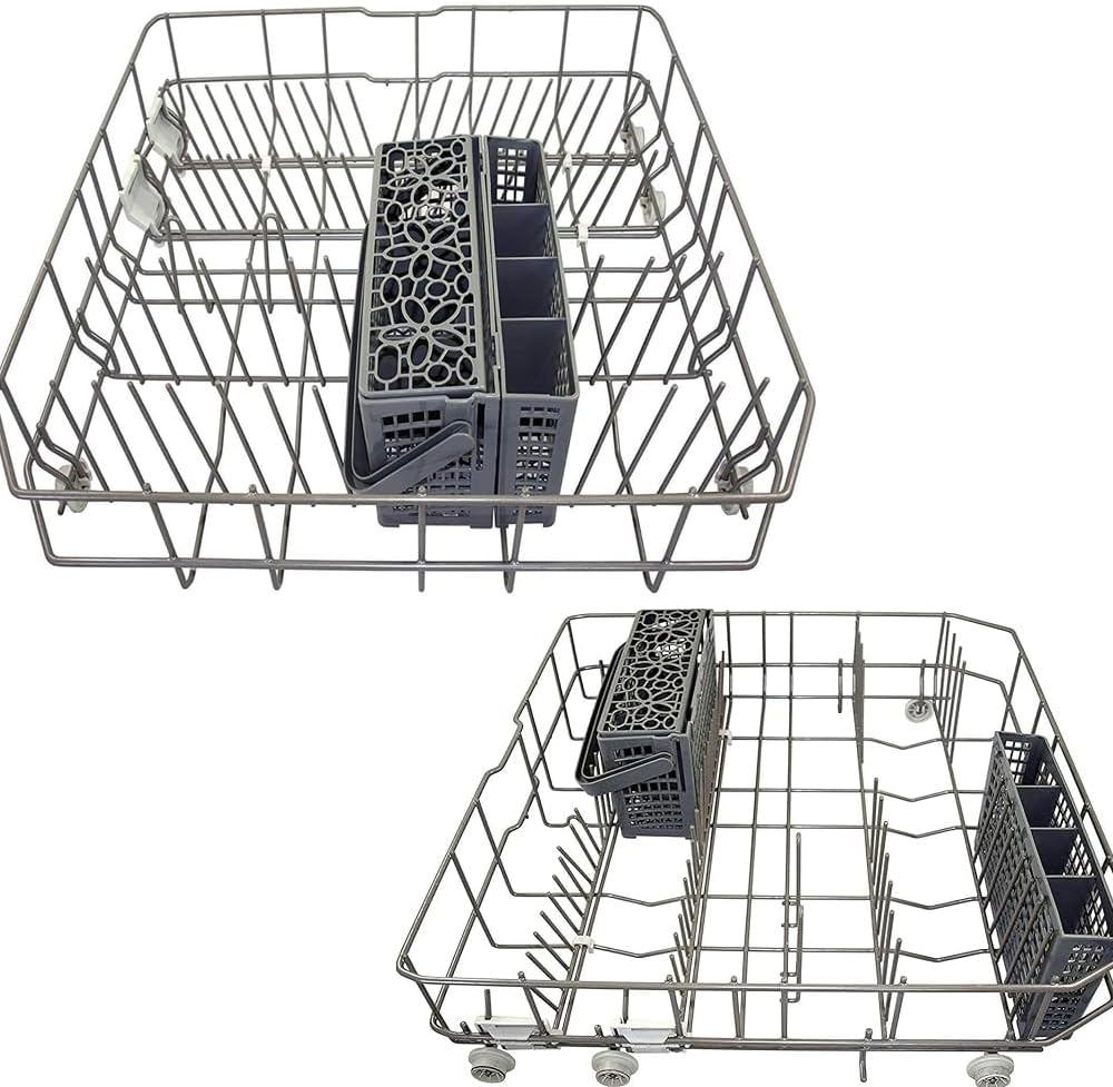 Qinghong 2 in 1 Universal Dishwasher Replacement Cutlery Basket Utensil Basket Utensil Basket with Handle image number 2