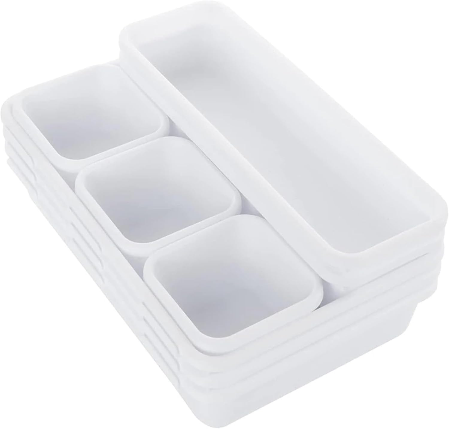 PARENCE XXL Modular Cutlery Organiser - Set of 8 Drawer Storage Compartments - Adjustable Plastic Dividers - Ideal for Kitchen, Utensils - Adjustable, Stackable image number 3