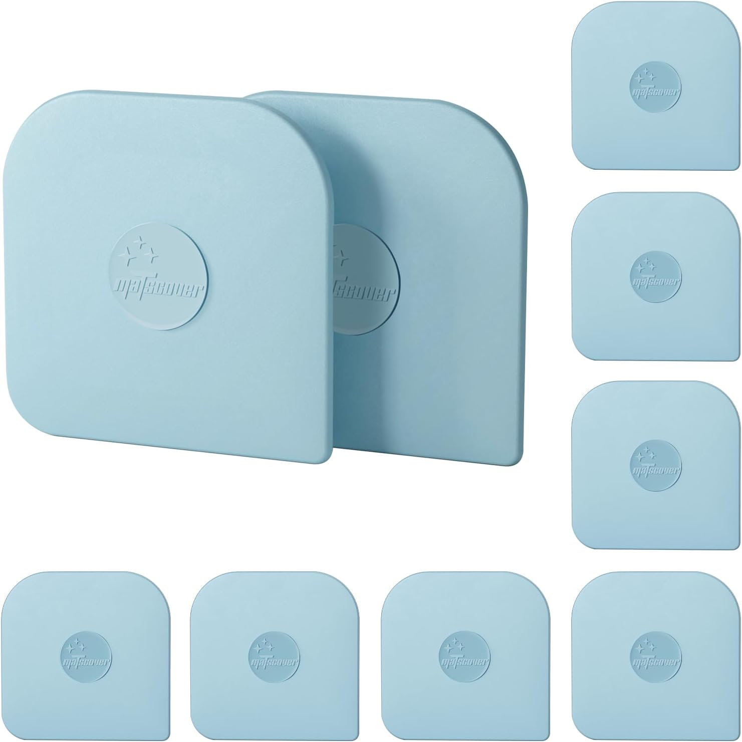 Pan and Pot Scraper, 5 Pcs Plastic Non-Scratch Kitchen Tool for Cast Iron Cleaning, Sturdy