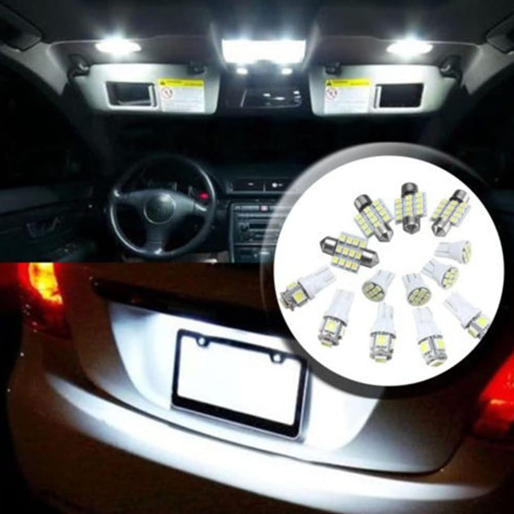 13Pcs 12V T10 LED White Car Interior Light Parker Bulb Wedge Globe 31MM 12SMD image number 6