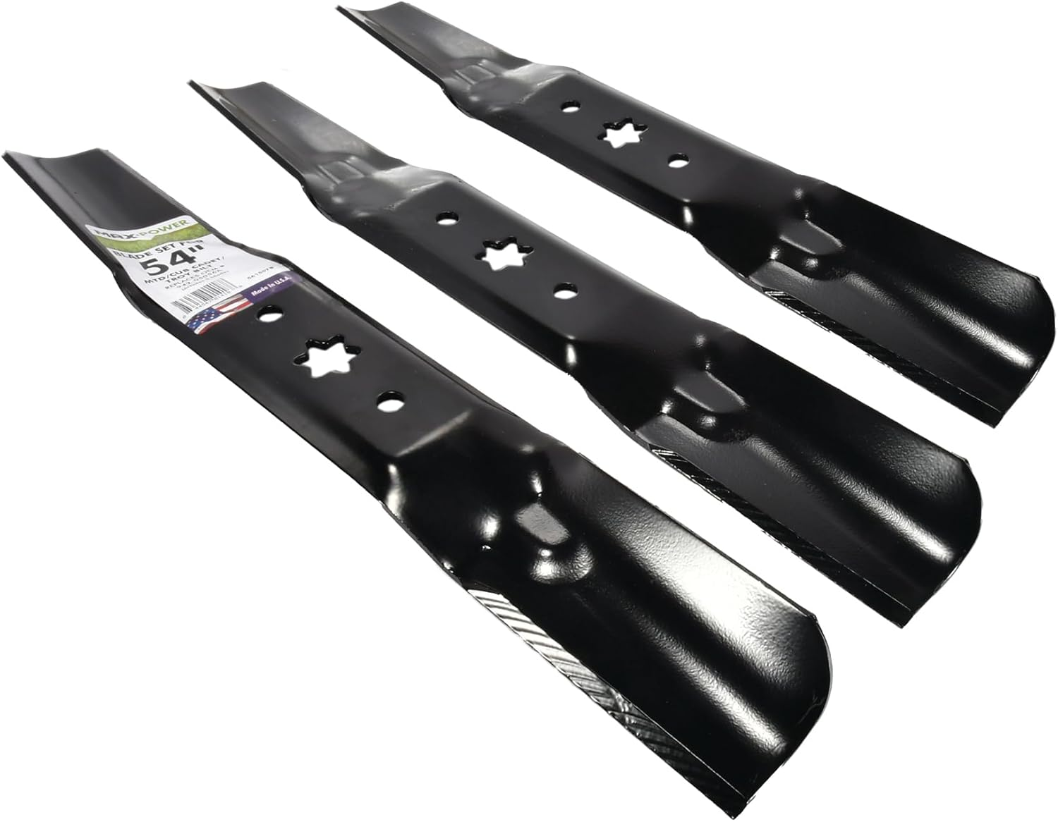 Maxpower 561557B 3 Blade Set for Many, Craftsman Mowers for 54" Cut Mtd/Cub Cadet/Troy-Bilt Replaces 742-05056, 942-05056, 742-05056A, 942-05056A, CMXGZAM110143 image number 3