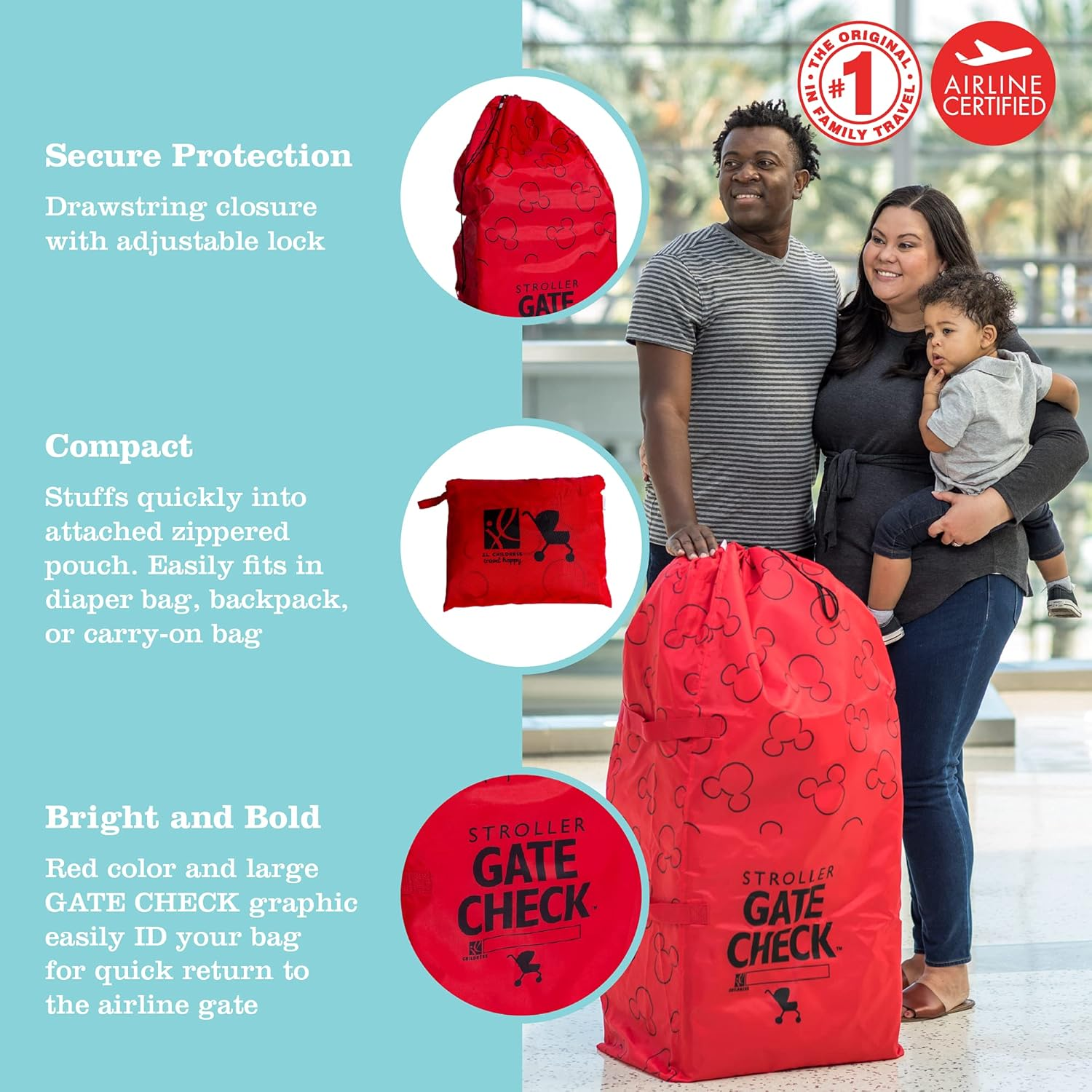 J.L. Childress Gate Check Bag for Standard & Double Strollers image number 6