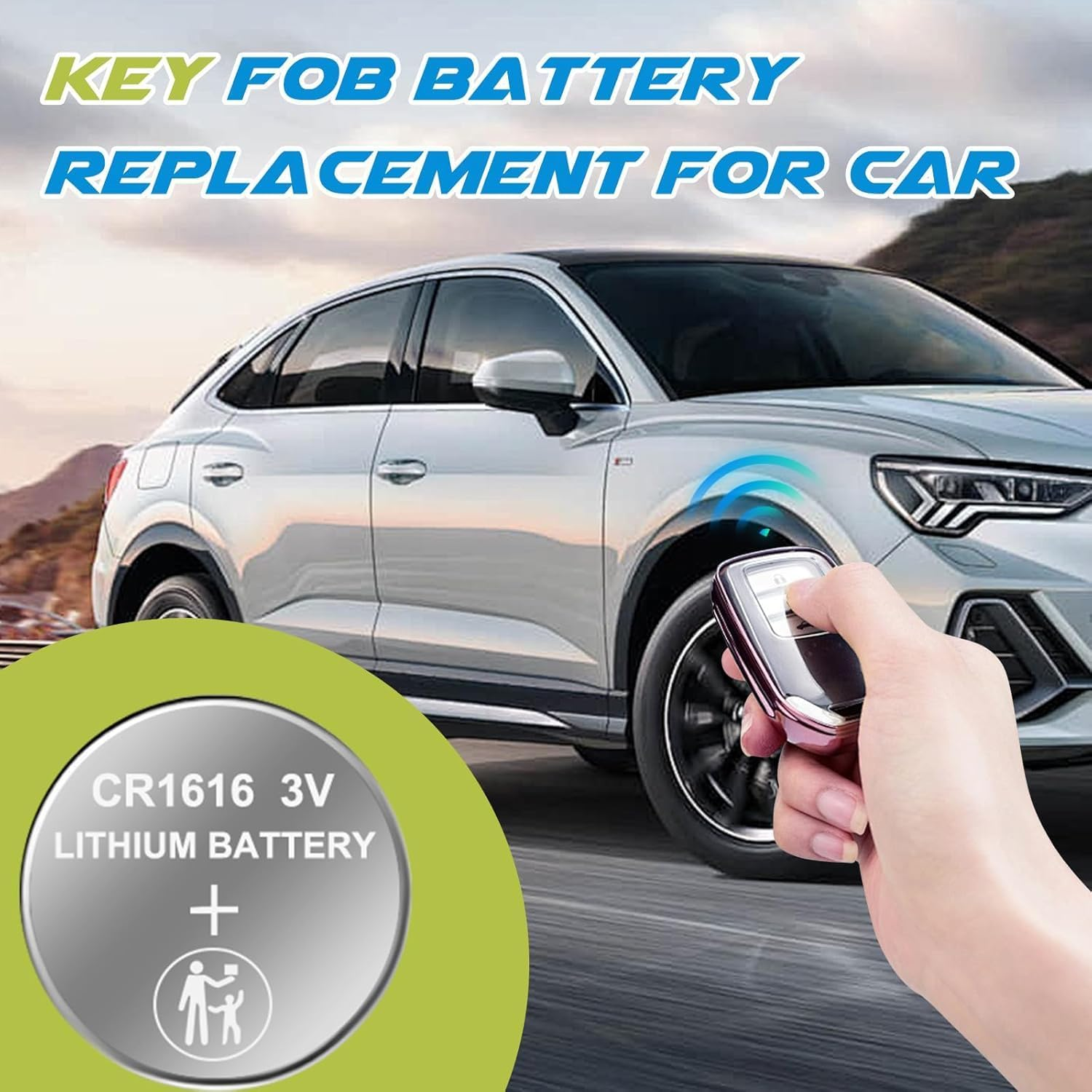 5 Pcs CR1616 Battery 3V Lithium Battery Button Coin Cell Batteries 1616 Battery DL1616 ECR1616 for Remote Control, Watch, Calculator, Electronic Notebook, Thermometer, Mobile Game