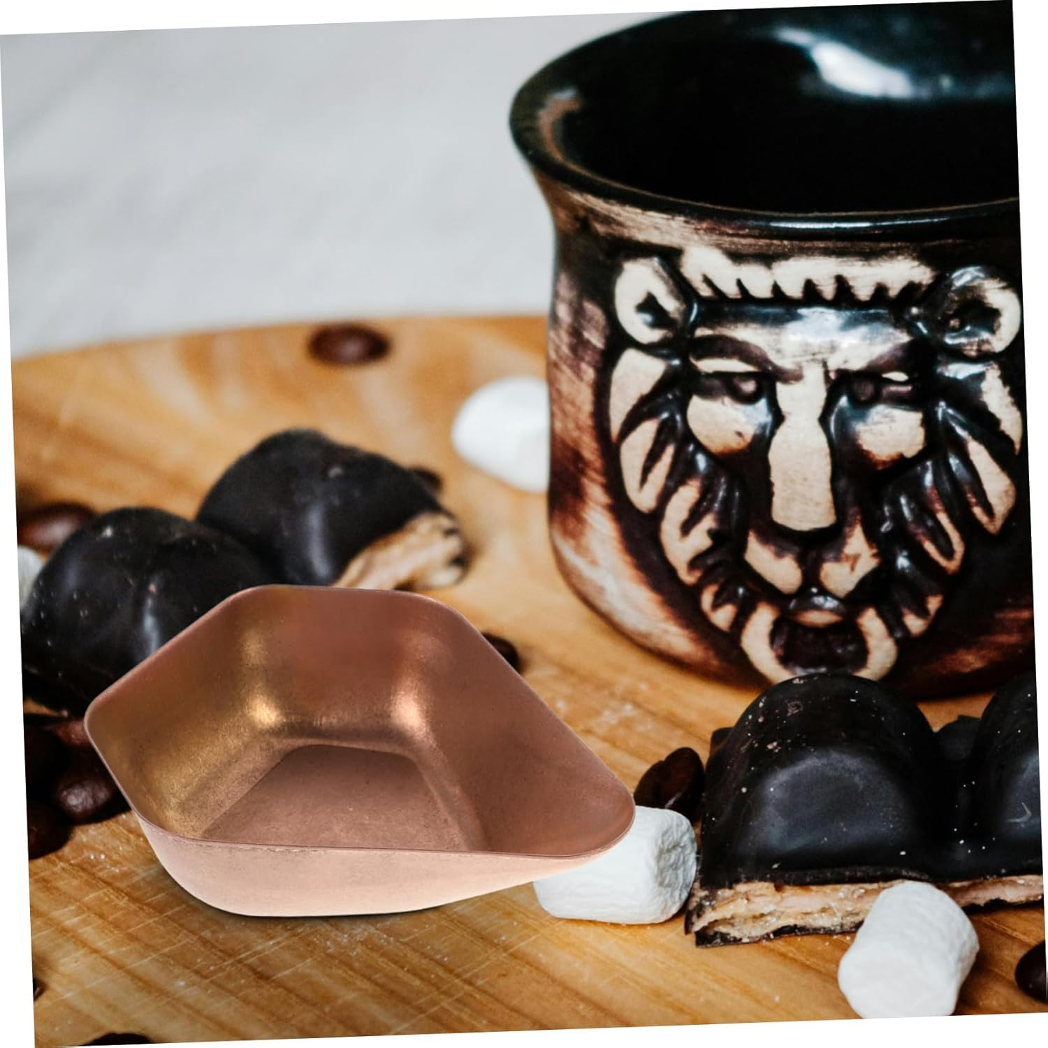 Alipis Coffee Bean Tray Stainless Steel Measuring Dish for Espresso Accessories Coffee Station Accessories Bean Weighing Dish Machine Dosing Cup Tea Serving Tray image number 2