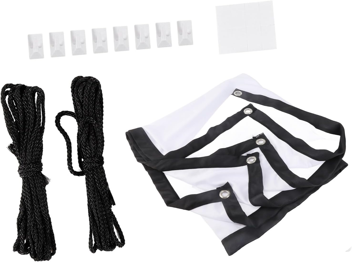 CHICIRIS Non Crease White Projector Screen, 16:9 Thicken Portable Non Crease Soft White Polyester Projector Curtain Projection Screen for Simple Outdoor Use and Storage (60 Inch) image number 3