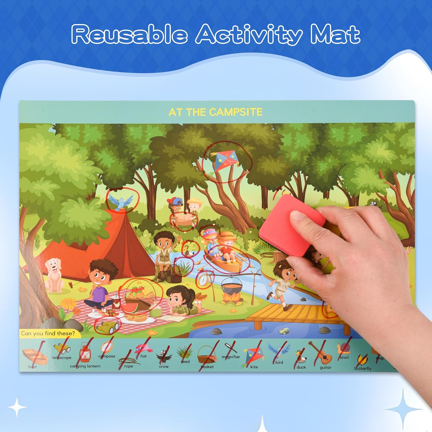 CYZAM Search and Find Preschool Learning Activities, Montessori Busy Book for Kids Toddlers, Travel Game Toys for Car Airplane, Birthday Gifts for Boys Girls 3-8 Years Old image number 2