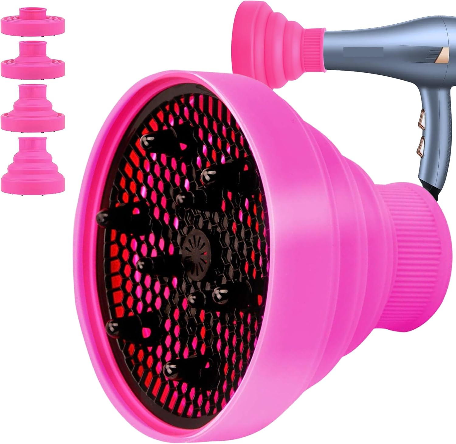 Universal Hair Diffuser, Diffuser Hair Dryer Attachment, Adjustable for Impact Dryers with Nozzle 4-5 Cm for Curly or Wavy Hair Styling image number 5
