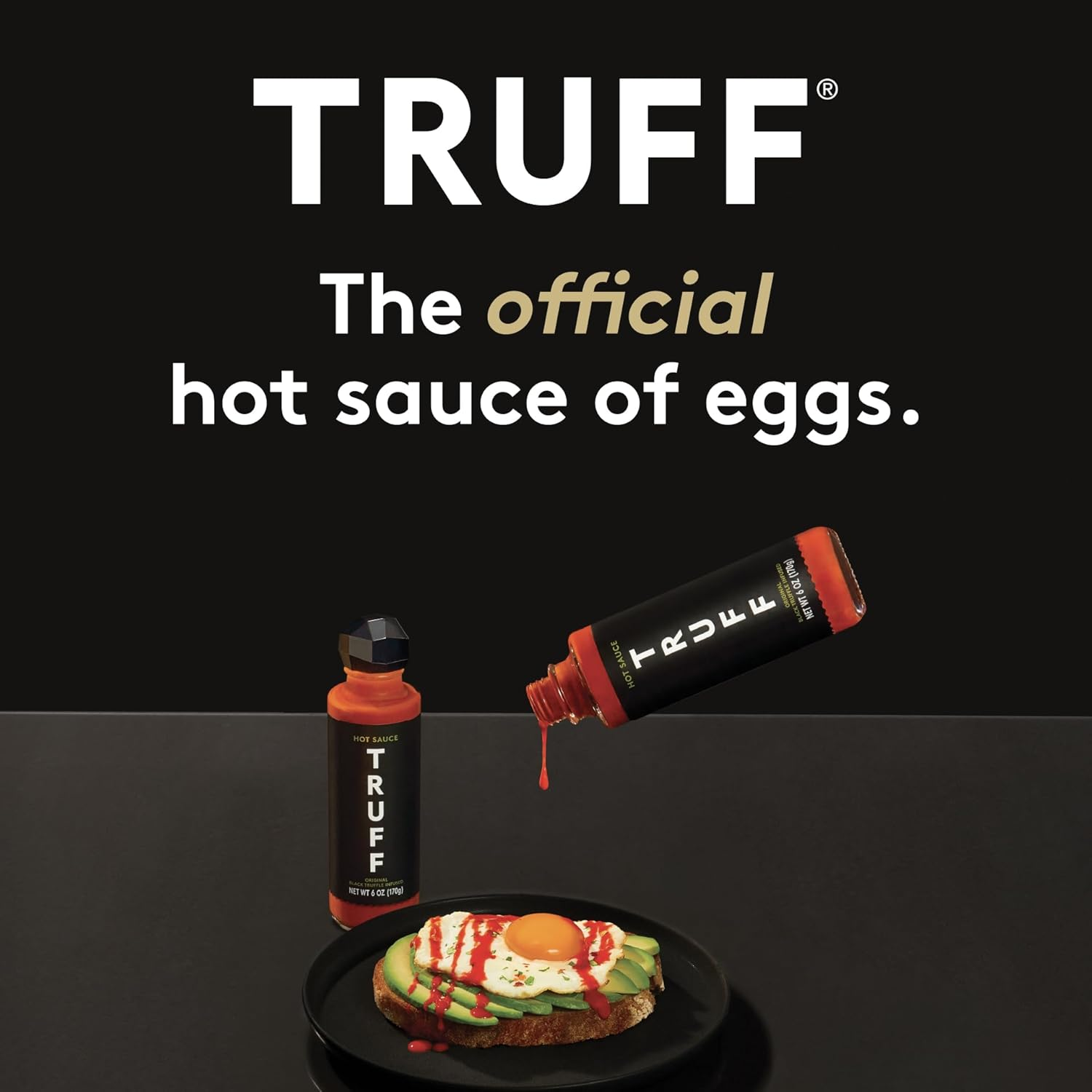 TRUFF Hot Sauce, Gourmet Hot Sauce with Ripe Chilli Peppers, Black Truffle Oil, Organic Agave Nectar, Unique Flavour Experience in a Bottle, 170G. image number 2