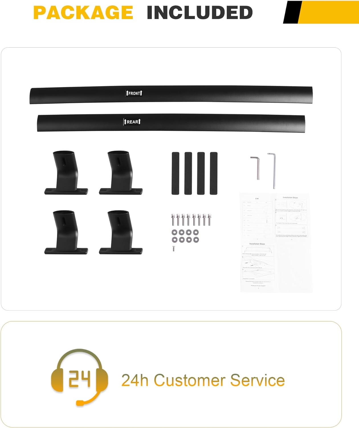 220Lbs Cross Bar Roof Rack Fit for Honda CR-V CRV 2017-2022 with Flush ROOF Rails Cargo Bar Carrier Crossbar Rooftop Accessories, EZCRV1722C1157 image number 3