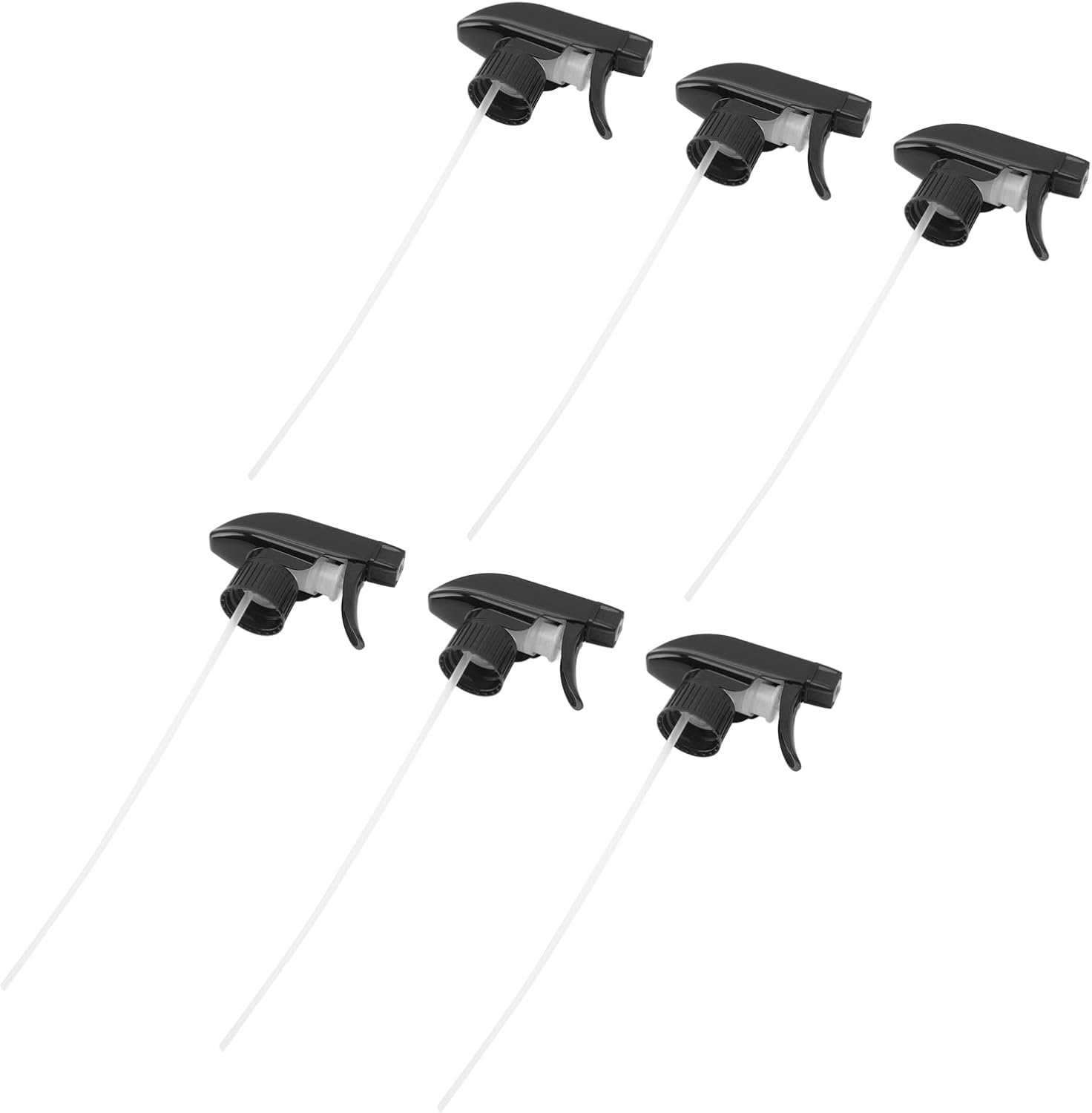 6Pcs Black Spray Bottle Replacement Nozzle Reusable Mist Stream Spray Tops for Home Office image number 4